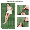 Camping Sleeping Pad, Foot Press Inflatable Sleeping Mat with Pillow, Hiking Air Mattress - Lightweight, Durable Waterproof Air Mattress Compact Hiking Pad - Upgrade Thickness (Green) view 4