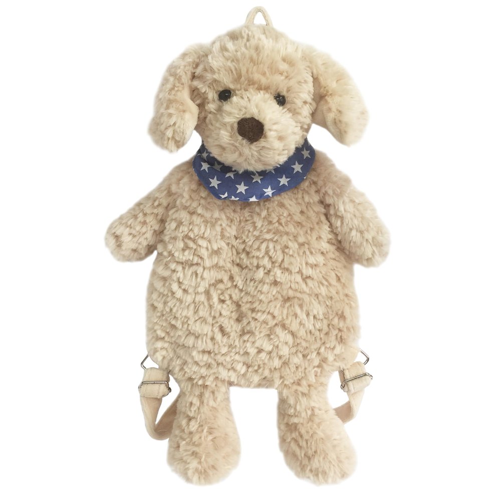 MON AMI Goldendoodle Soft Plush Backpack 21, Toddler Bag for Boys Girls, Kids Everyday Travel Backpack, Adjustable Straps
