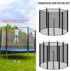 FEBUD Trampoline Enclosure Safety Net,8ft Replacement Safe Nylon Trampoline Protection Net for Outdoor Children Injury Prevention view 2