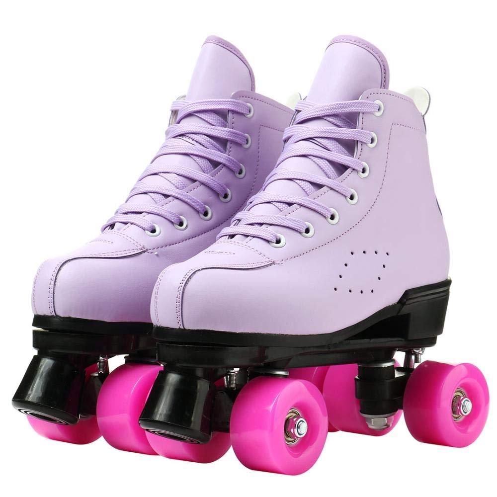 Risup Roller Skates for Women and Men: Classic Double-Row, Purple, Size 43=US:9