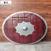 Nautical-Mart Medieval Viking Red Wood and Steel Replica Shield LARP Costume Piece view 2
