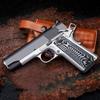 Cool Hand 1911 Full Size G10 Grips, Screws Included, Big Scoop, Ambi Safety Cut, Sunburst Texture (White/Black) view 3