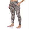 Colorfulkoala Women's High Waisted Tummy Control Workout Leggings 7/8 Length Yoga Pants with Pockets (S, Leopard) view 2