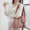 SMALLBLUER 4pcs Hobo Tote and Purse Satchel for Women Top-handle Handbag PU Shoulder Bag Clutch Card Holder-Pink view 2
