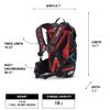 USWE Hajker 18L, Hiking Backpack, Adventure Daypack with Waterproof Rolltop, for Bike, Speed Hiking, Mountaineering, for Men and Women, Black view 2