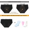 Nalwort Womens Period Underwear Menstrual Period Panties Postpartum Cotton Panties 5 Pack 3XL view 3