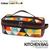 Camping Travel Cooking Utensils Organizer Travel Bag with Net Pockets, Portable Pouch for BBQ Camp Cookware Kitchen Kit,13x5.1x4.9inch (Oxford Cloth, Nylon, Metal) view 2