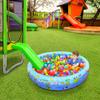 Merax 7ft Kids Trampoline with Slide,Enclosure Net and Ladder, Climb n Slide Small Toddler Trampoline Indoor Outdoor for Kids Green view 3