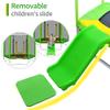 Merax 7ft Kids Trampoline with Slide,Enclosure Net and Ladder, Climb n Slide Small Toddler Trampoline Indoor Outdoor for Kids Green view 4