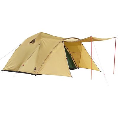 Amazon.co.jp Exclusive, One-Touch Tent, Easy Pull The String, Beginner, Camping Tent, Family Tent, for 4 to 5 People, Tarp, Pole Included, Seat Included, Khaki