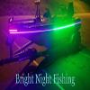 Bright Night Fishing 20 Foot UV & Green LED Strip, Black Fishing Light, Fluorescent, Florescent, Ultraviolet Boat bass Fishing 12v dc Priority Shipping Pontoon Kayak John Boat Florescent line Glow view 2