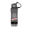 DISCOUNT PROMOS 10 Sports Bottles with Twist Lid Set, 23 oz. - Customizable Text, Logo - Metallic Base, BPA Free - Grey view 1