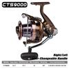 ZYHYD The New CTS All-Metal Spinning Wheel 30KG Tension, 14+1BB Left and Right Hand Interchangeable Long Cast Wheel, Lure Reel, Fishing Gear, 9000-12000 ZYHYD (Size : CTS9000) view 2
