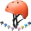 CELOID Kids Bike Helmet,Toddler Skateboard Helmets for Ages 5-8-9 Years Boys Girls,Adjustable Multi-Sport Bicycle Skateboarding Football Roller Scooter Rollerblade Balance Bike Helmet,Orange view 1