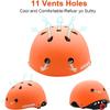 CELOID Kids Bike Helmet,Toddler Skateboard Helmets for Ages 5-8-9 Years Boys Girls,Adjustable Multi-Sport Bicycle Skateboarding Football Roller Scooter Rollerblade Balance Bike Helmet,Orange view 4
