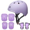 CELOID Kids Helmet Pad Set,Adjustable Kids Skateboard Bike Helmet Knee & Elbow Pads Wrist Guards 8-14yrs Youth Protective Gear Set for Girls Boys Bicycle Bike Roller Skating Scooter Rollerblade Sport view 1