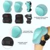 CELOID Kids Helmet Pad Set,Adjustable Kids Skateboard Bike Helmet Knee & Elbow Pads Wrist Guards 8-14yrs Youth Protective Gear Set for Girls Boys Bicycle Bike Roller Skating Scooter Rollerblade Sport view 3