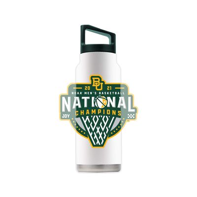 Gametime Sidekicks Baylor Bears National Champions 2021 Drinkware - Premium, Officially Licensed Cups, Water Bottles, Stainless Steel Insulated Tumblers, Pints, & More (White, 40oz Bottle)