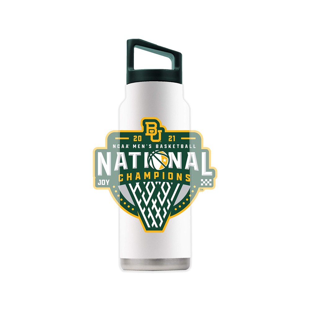 Gametime Sidekicks Baylor Bears National Champions 2021 Drinkware - Premium, Officially Licensed Cups, Water Bottles, Stainless Steel Insulated Tumblers, Pints, & More (White, 40oz Bottle)