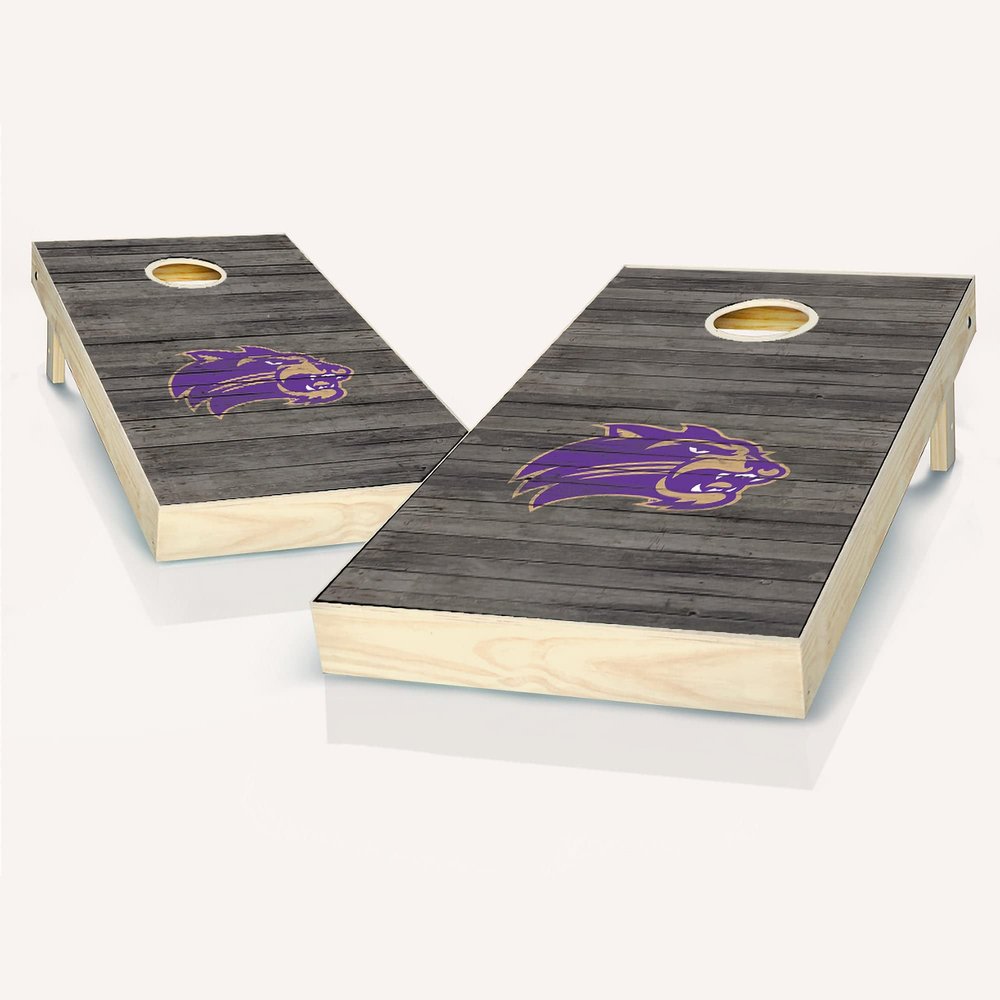 Skip's Garage Western Carolina Distressed Cornhole Set - Include Team Logo Carry Case