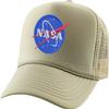ALLNTRENDS Adult Trucker Hat NASA Embroidered Space USA Spaceship Cap Adjustable Snapback (Khaki) view 1