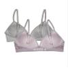 Fruit of The Loom Girls' Seamless Soft Cup Bra, 2-Pack, Multi Leo/Grey Heather, 28 view 2