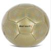 Barocity Classic Gold Size 4 Soccer Ball - Premium Outdoor and Indoor Ball with Reflective Iridescent Rainbow Hex Pattern, Perfect for Boys and Girls Playtime, Practice and Training view 1