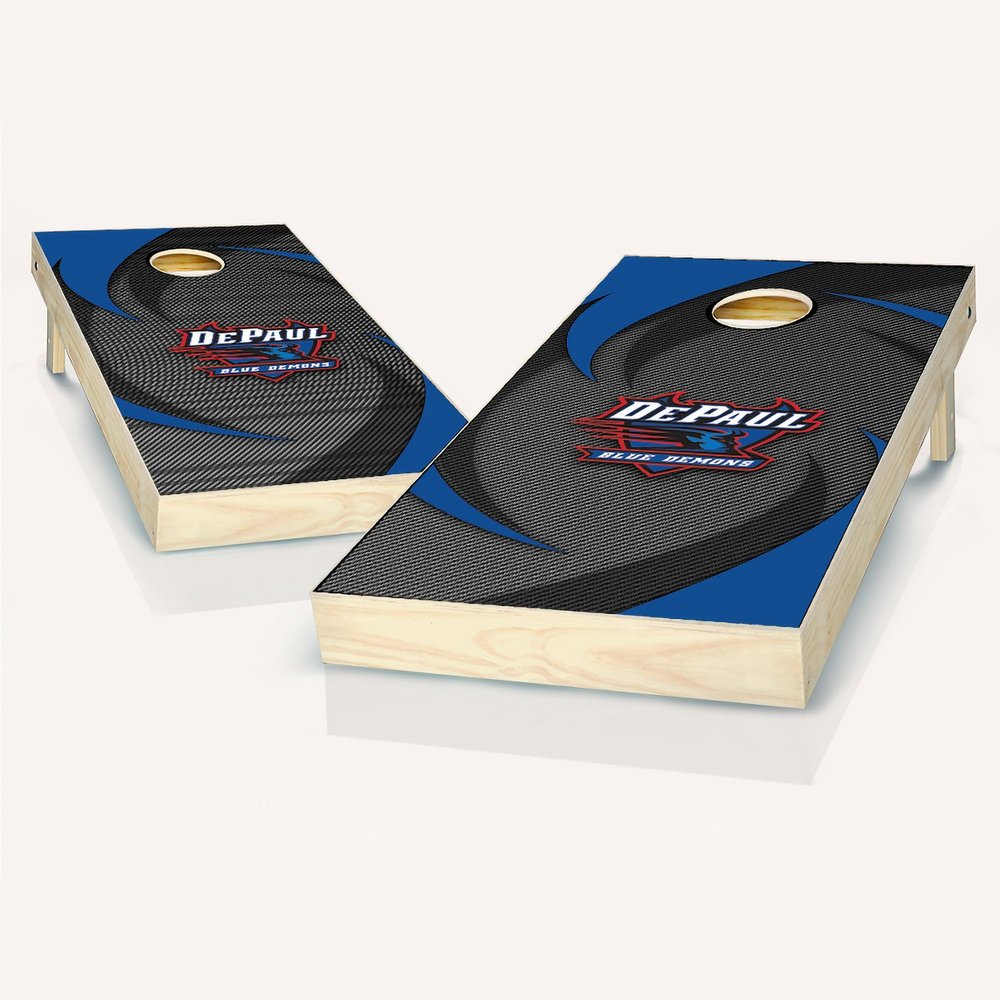 Skip's Garage DePaul Swoosh Cornhole Set - Include Board Hole Lights