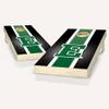 Eastern Michigan Stripe Cornhole Set - Include Edge Lights + Score Tower view 1