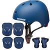 CELOID Kids Helmet Pad Set,Adjustable Kids Skateboard Bike Helmet Knee & Elbow Pads Wrist Guards 8-14yrs Youth Protective Gear Set for Girls Boys Bicycle Bike Roller Skating Scooter Rollerblade Sport view 1