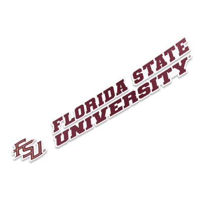 Desert Cactus Florida State University Seminoles FSU Name Logo Vinyl Decal Laptop Water Bottle Car Scrapbook (8 Inch Sticker)