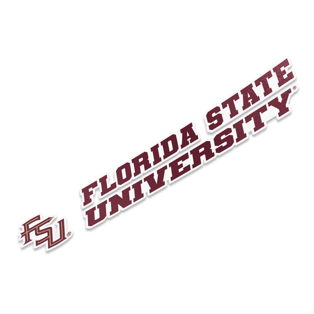 Desert Cactus Florida State University Seminoles FSU Name Logo Vinyl Decal Laptop Water Bottle Car Scrapbook (8 Inch Sticker)