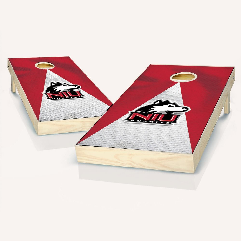 Skip's Garage Northern Illinois Jersey Cornhole Set - Include Board Hole Lights