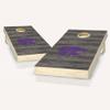 Skip's Garage Kansas State Themed Distressed Cornhole Set - Include Board Edge Lights view 1