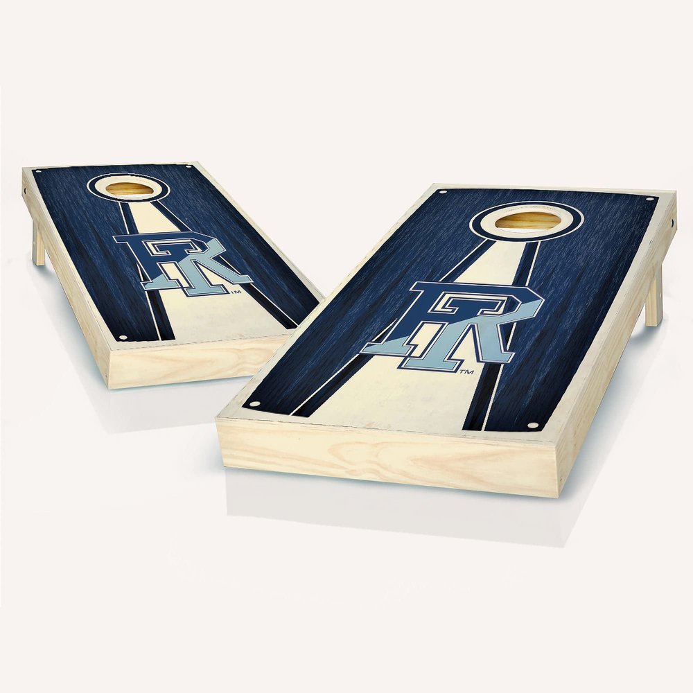 Rhode Island Stained Pyramid Cornhole Set - Include Case + Hole Lights + Score