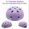 CELOID Kids Bike Helmet,Youth Skateboard Helmets for Ages 8-10-14 Years Boys GirlsAdjustable Multi-Sport Bicycle Skateboarding Football Roller Skating Scooter Rollerblade Balance Bike Helmet,Violet view 4