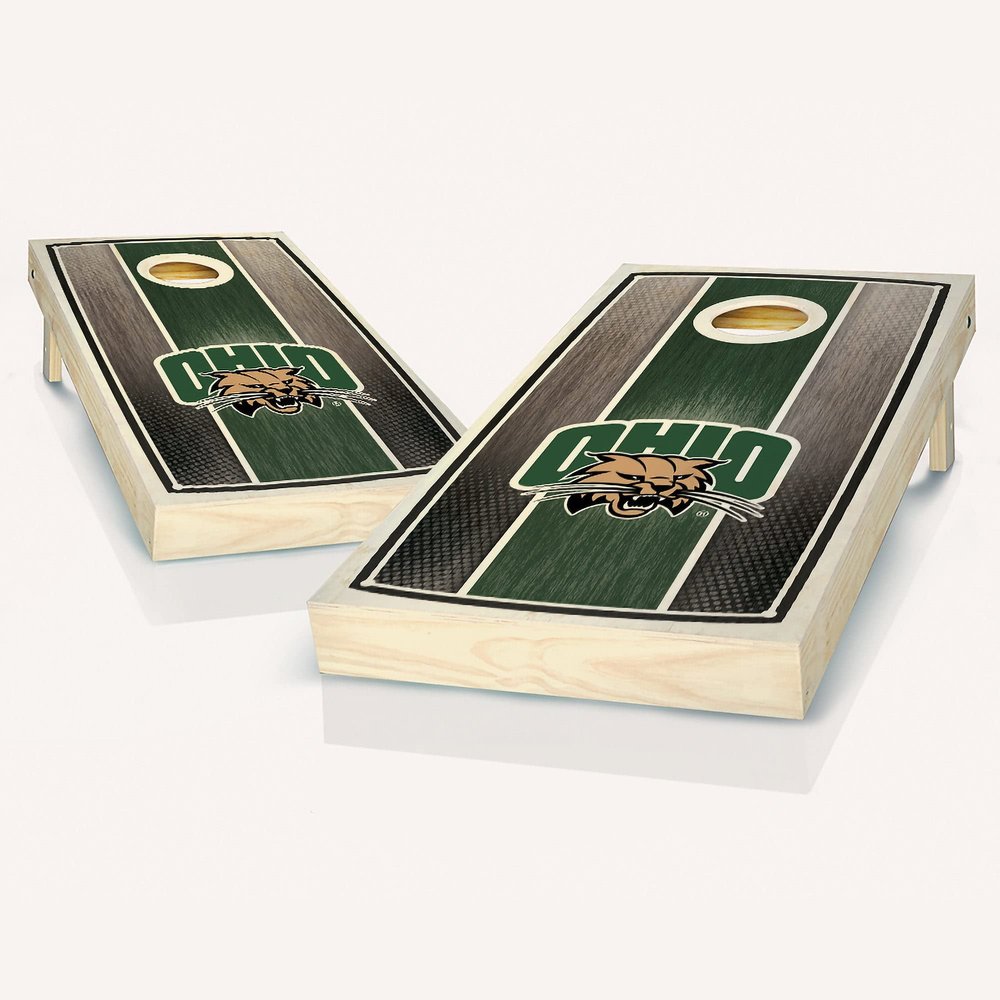 Ohio Stained Striped Cornhole Set - Include Case + Hole + Edge + Score