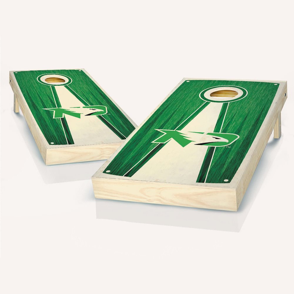 North Dakota Stained Pyramid Cornhole Set - Include Hole + Edge Lights
