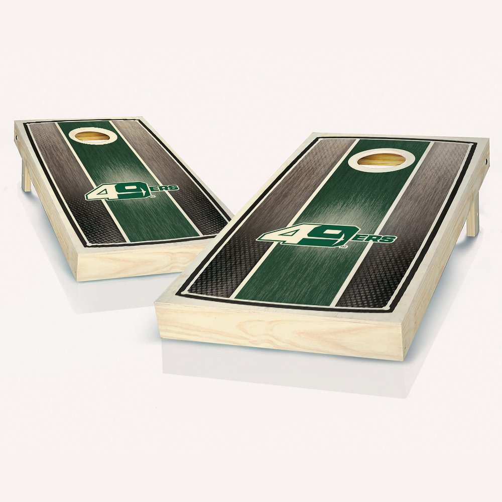 UNC Charlotte Stained Stripe Cornhole Set - Include Board Edge Lights