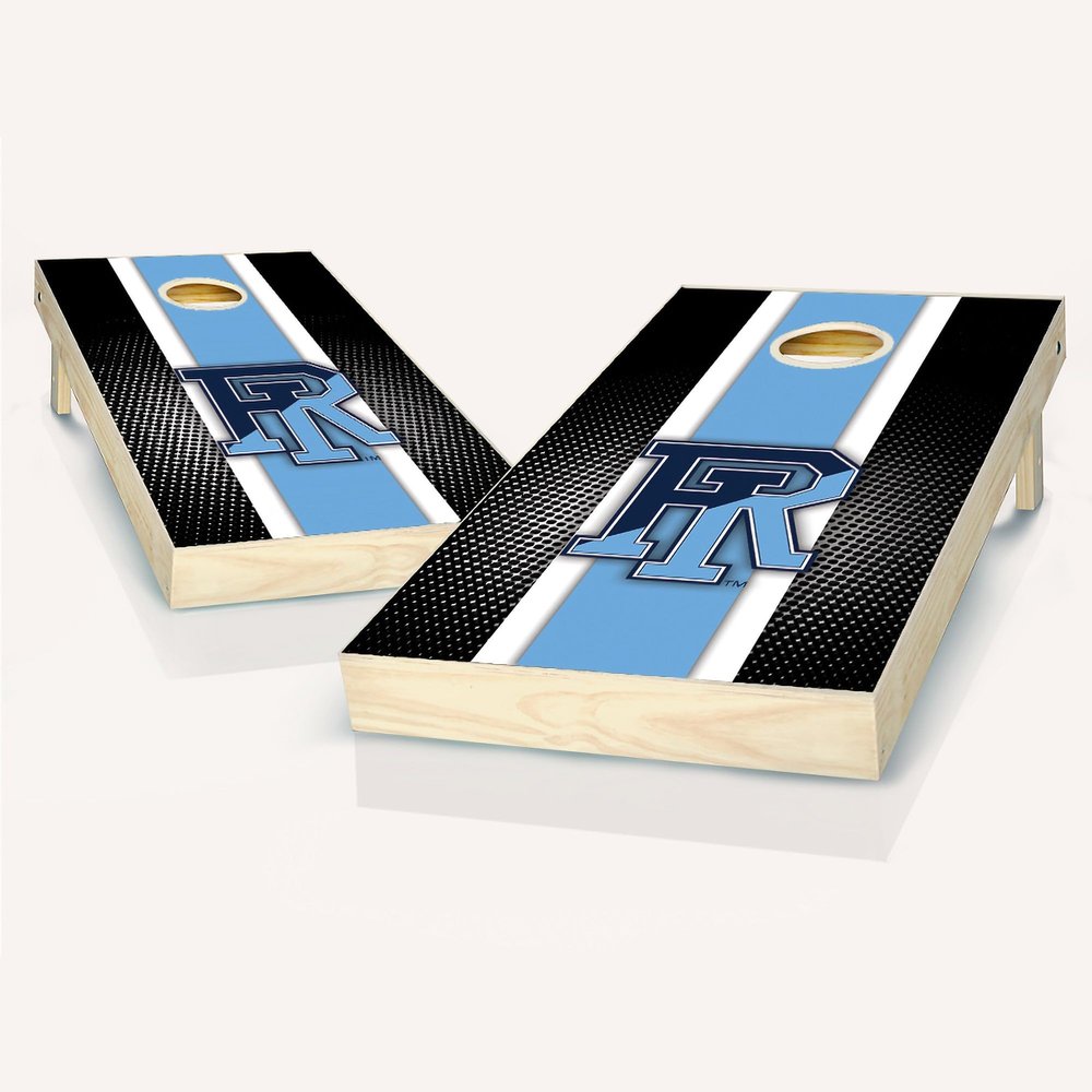 Rhode Island Stripe Cornhole Set - Include Case + Hole Lights + Score