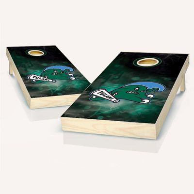 Skip's Garage Tulane Smoke Cornhole Set - NO Accessories