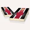 Indiana Stripe Cornhole Set - Include Team Logo Carry Case view 1