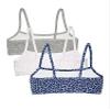 Fruit of The Loom Girls' 3 Pack Spaghetti Strap Sports Bra, Multi Leo/White/Grey Heather, 28 view 2