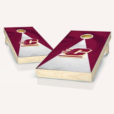 Skip's Garage Central Michigan Jersey Cornhole Set - Include Edge Lights + Score Tower