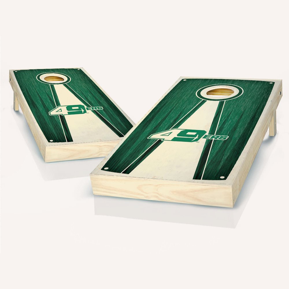 UNC Charlotte Stained Pyramid Cornhole Set - Include Hole + Edge Lights