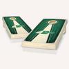 UNC Charlotte Stained Pyramid Cornhole Set - Include Hole + Edge Lights view 1