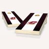 Central Michigan Striped Cornhole Set - NO Accessories view 1
