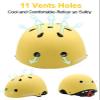 CELOID Kids Bike Helmet,Youth Skateboard Helmets for Ages 8-10-14 Years Boys GirlsAdjustable Multi-Sport Bicycle Skateboarding Football Roller Skating Scooter Rollerblade Balance Bike Helmet,Yellow view 4