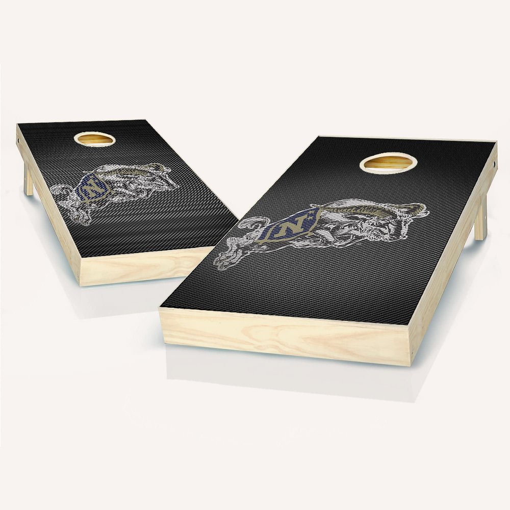 Skip's Garage Navy Slanted Cornhole Set - Include Hole + Edge Lights + Score