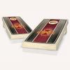 Iowa State Themed Stained Striped Cornhole Set - Include Board Edge Lights view 1